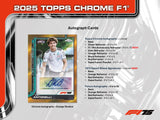 2025 Topps Chrome F1 Formula 1 Hobby Box