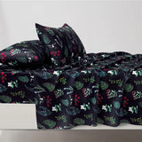Midnight Bloom - Satin Flat Sheet