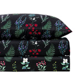 Midnight Bloom - Satin Flat Sheet