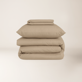 Beige - Dyed Satin Set