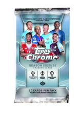 2025-26 Topps Chrome UEFA Club Competitions Soccer Jumbo Box