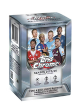 2025-26 Topps Chrome UEFA Club Competitions Soccer Blaster Box