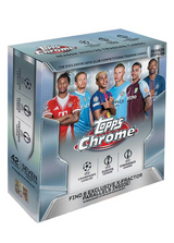 2025-26 Topps Chrome UEFA Club Competitions Soccer Mega Box
