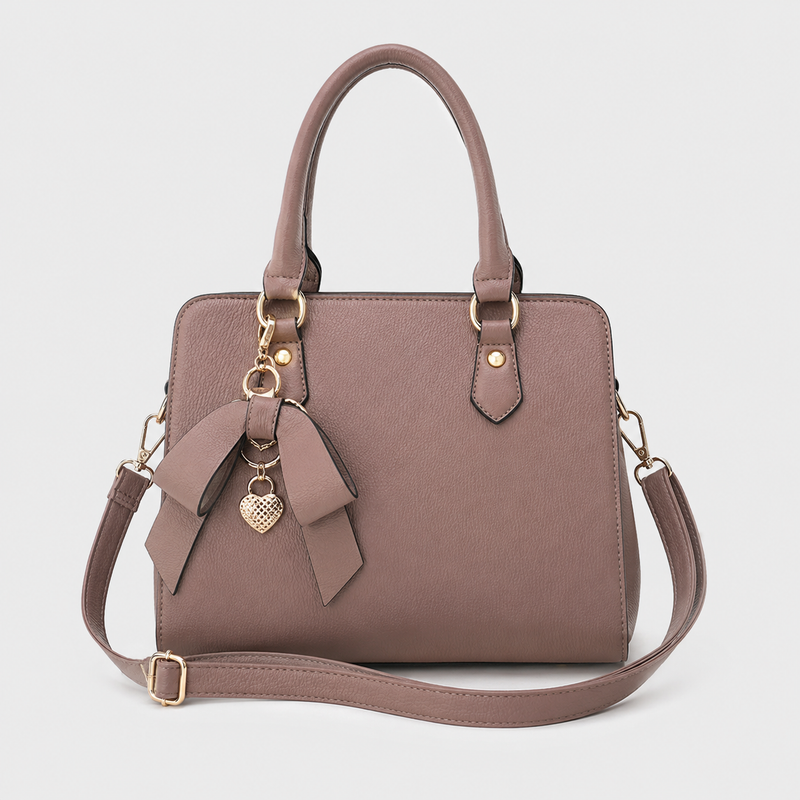 Vamtron Structured Top Handle Satchel Bag with Shoulder Strap