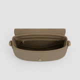 Vamtron Taupe Saddle Crossbody Bag