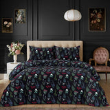 Midnight Bloom - Satin Flat Sheet